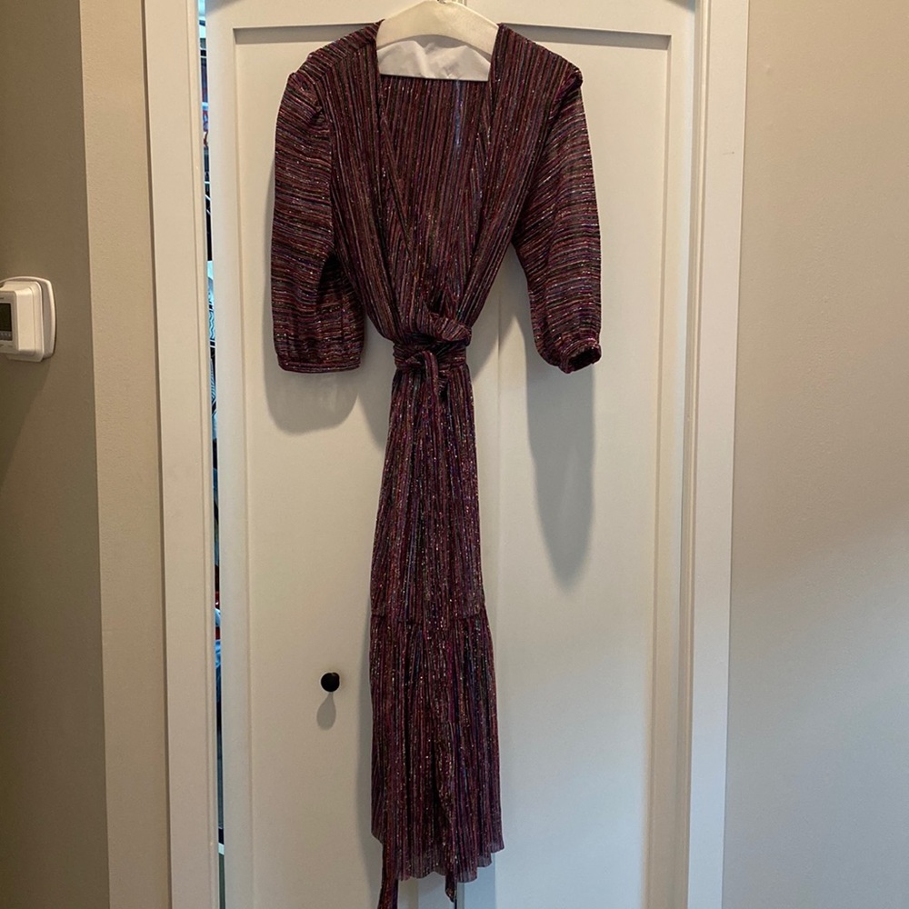 BA&SH sparkle wrap dress.